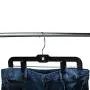 Amiff Clothes Hangers. 14 inch Pant Skirt Hangers Pack of 10 Black Hangers. Adjustable Hangers. Plastic Hangers Pants Skirts. Strong Metal Clips Cushion. Chrome Swivel Hook. Stores&Home.