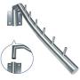 Sunmall 12.6" Folding Wall Mounted Clothes Hanger Rack, Garment Hook Stainless Steel with Swing Arm Holder Clothing Hanging System Closet Storage Organizer for Bedrooms Bathrooms Laundry Room (2 Pack)