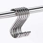 LIIYANN S Shaped Hooks Hanging Hooks Chrome and Bronze Plated for Jewelry Gardening Tools, S Hooks Kitchen Pot Pan Hanger Clothes Storage Rack (Color : 15pack, Gift