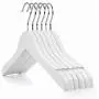 HANGERWORLD 12 White Wooden 11.8inch Kids Coat Clothes Garment Top Clip Hangers Closet Set Baby Toddler HANGERWORLD 12 White Wooden 11.8inch Kids Coat Clothes Garment Top Clip Hangers Closet Set Baby Toddler
