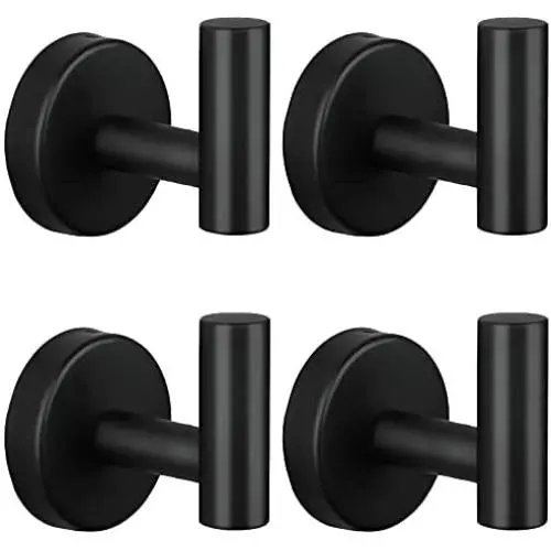 4 Pack Bathroom Towel Hooks SUS304 Stainless Steel Heavy Duty Wall Mounted on Door Cabinet Closet Robe Towel Coat Clothes Hooks for Kitchen Bathroom Garage Hotel Pool 4 Pack Bathroom Towel Hooks SUS304 Stainless Steel Heavy Duty Wall Mounted on Door Cabinet Closet Robe Towel Coat Clothes Hooks for Kitchen Bathroom Garage Hotel Pool