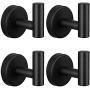 4 Pack Bathroom Towel Hooks SUS304 Stainless Steel Heavy Duty Wall Mounted on Door Cabinet Closet Robe Towel Coat Clothes Hooks for Kitchen Bathroom Garage Hotel Pool