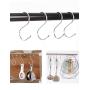 YEAVS 50 Pack S Shaped Hooks, Heavy Duty Stainless Steel S Hooks Hanging Rack Hangers for Hanging Kitchenware Utensils Pan Pots Clothes Bags Towels Plants, Silver