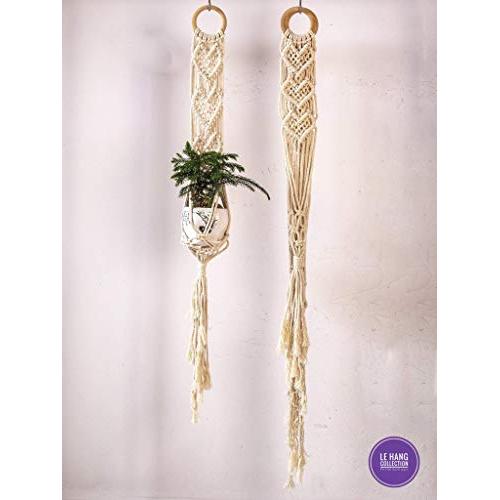 Le Hang Set of 2 Handmade Macrame Plant Hanger| Set of 2 Indoor Hanging Planter Le Hang Set of 2 Handmade Macrame Plant Hanger| Set of 2 Indoor Hanging Planter