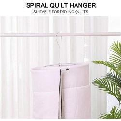 Drying Rack Spiral Shaped Hanger Rotating Quilt Drying Storage Rack Round Quilt Blanket Outside Indoor Clothes Hanger 2pcs