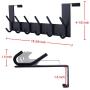 Dseap Over The Door Hanger Hook, Over The Door Towel Rack, Over Door Coat Rack for Clothes Hat Towel Bathroom, Black