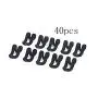 CellCase Black 40pcs Stable Hanger Connector Cascading Clothes Rack Hook Chest Space-saving Attachment Huggable Style Hangers (40, Black)