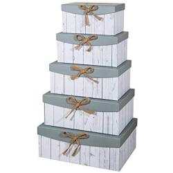 Tri-Coastal Design Decorative Nesting Storage Boxes with Lids