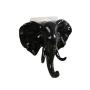 Kanhan Elephant Head Wall Door Clothing Hook Display Storage Racks Self Adhesive Hanger Bag Keys Sticky Holder (Black)