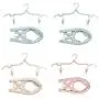 Travel Hangers Folding Hangers with 8 Clips Portable Clothes Hangers, Non-Slip, Lightweight for Home and Travel, 4 PCS