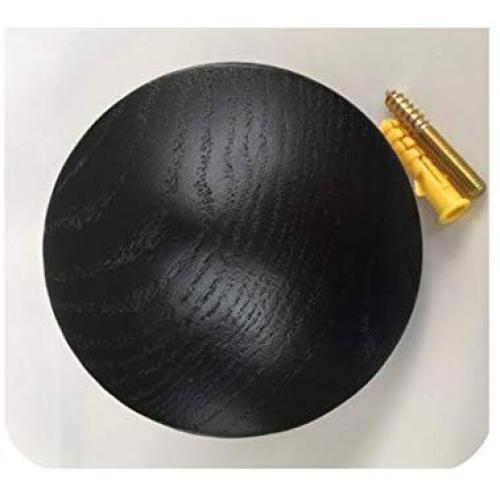 Home Decoration Coat Hook/Robe Hook Japan Style Wall Hangers for Keys/Clothes DIY Wood Handbag Holder Wooden Hangers,6.5Cm,Black