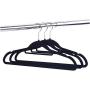 10pcs Random Color Velvet Hangers for Blouses, Tank Tops and Scarves, Ultra Thin Non Slip Clothes Hanger Hook