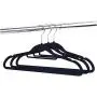 10pcs Random Color Velvet Hangers for Blouses, Tank Tops and Scarves, Ultra Thin Non Slip Clothes Hanger Hook