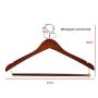 Nature Smile Contoured Wooden Hangers Sturdy Wood Suit Coat Hangers with Locking Bar Chrome Hook Pack of 5 (Cherry)