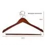 Nature Smile Contoured Wooden Hangers Sturdy Wood Suit Coat Hangers with Locking Bar Chrome Hook Pack of 5 (Cherry) Nature Smile Contoured Wooden Hangers Sturdy Wood Suit Coat Hangers with Locking Bar Chrome Hook Pack of 5 (Cherry)