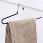 KYCPTNFJ 10 PCS 35cm Black Metal Hanger Pants Single Double Slip-Resistant Hangers for Clothes Racks