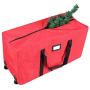 Primode Holiday Rolling Tree Storage Bag, Large Heavy Duty Storage Container, 22" Height X 16" Wide X 50" Long with 2 Wheels and Handles Fits Up to 6 Foot Tall Disassembled Tree (Red)