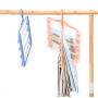HJYPYJ Magic Hanger,Hanging Rod Rotatable Magical Hangers,Thicken PP Non-Slip Trouser Hangers,Space-Saving Organizer Hangers, Free Removal/Blue / 5 pcs