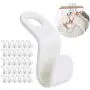 Kyue 60 Pcs Hanger Connector Hooks,for Stack Clothes and Make Your Closet Space-Saving, Creamy White Kyue 60 Pcs Hanger Connector Hooks,for Stack Clothes and Make Your Closet Space-Saving, Creamy White