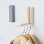 TRENTON Folding Hook Door Back Space Saver Clothes Hanger Rack for Bathroom Bedroom Wall (Beige)