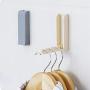 shlutesoy Folding Door Back Space Saving Clothes Hanger Rack Bathroom Bedroom Wall Hook - Beige