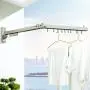 HJYPYJ Magic Airer,360?? Rotate Multifunction Folding Hangers,Adjustable Aluminum Alloy Wall-Mounted Drying Rack,Space-Saving Organizer Hangers,Bearing 100Kg Windproof/Silver / 168CM HJYPYJ Magic Airer,360?? Rotate Multifunction Folding Hangers,Adjustable Aluminum Alloy Wall-Mounted Drying Rack,Space-Saving Organizer Hangers,Bearing 100Kg Windproof/Silver / 168CM