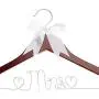 Ella Celebration Mrs Wedding Dress Hanger, Wood and Wire Hangers for Brides (Mahogany)