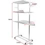 Stainless Steel Three-Layer Foldable Hanger Clothes Drying Rack Household Clothes Shoes Movable Hanger Baby Clothes Hangers