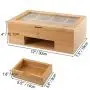 BEEBO BEABO Tea Boxes Storage Bamboo with Drawer,Nature Tea Bag Organizer 8 Compartments for Coffee,Tea,Sugar Packets,Sweeteners,Creamers,Drink Pods and More BEEBO BEABO Tea Boxes Storage Bamboo with Drawer,Nature Tea Bag Organizer 8 Compartments for Coffee,Tea,Sugar Packets,Sweeteners,Creamers,Drink Pods and More