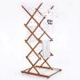 QFFL New Wooden Folding Clothes Airer Telescopic Drying Rack for Bedroom Living Room Bathroom Hanging Towel Clothes 63x131cm/24.8x51.7 Inch Hangers