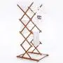 QFFL New Wooden Folding Clothes Airer Telescopic Drying Rack for Bedroom Living Room Bathroom Hanging Towel Clothes 63x131cm/24.8x51.7 Inch Hangers