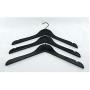 Luxury Black Wooden Hanger for Shirts, 38cm Length, Clothes Hanger (10pcs)
