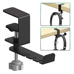 HEYJUDY Gaming Headset Hook Holder Hanger Mount Stainless Steel Office Bag Clothes Storage Rack Reduce Clutter Under Desk Design