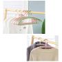 SAASNY Standard Plastic Hangers Adult Clothes Hangers,25 Pack,Thin Space Saving,Non-Slip Material,Simply Elegant,Nice Size for Adult Wardrobe/Closet/Cupboard,42 cm,Green Ideal for Home and Shops