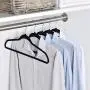 FairOnly 10Pcs/Set Flocking Nonslip Traceless Storage Racks Clothes Hangers Black FairOnly 10Pcs/Set Flocking Nonslip Traceless Storage Racks Clothes Hangers Black