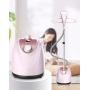 HWZXBCC Hanging Ironing Machine, Portable Vertical Mini Electric Clothes Steamer Hand-Held Steam Iron Wrinkles Remover Travel Home Office Fast Heat-Up,Pink(Color : Pink)