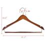 Quality Hangers Wooden Hangers Beautiful Sturdy Suit Coat Hangers with Locking Bar Walnut Finish Gold Hooks (20) Quality Hangers Wooden Hangers Beautiful Sturdy Suit Coat Hangers with Locking Bar Walnut Finish Gold Hooks (20)