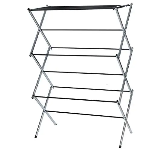 Clothes Drying Rack - Folding Laundry Dryer Hanger Compact Storage Indoor Outdoor - Stainless Steel Clothes Rack Heavy Duty Cloth Drying Stand
