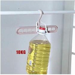 5pcs Random Color Multi-Port Support Circle Clothes Hangers Clothes Drying Racks Multifunction Plastic Scarf Clothes Hanger Storage Rack
