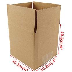 Schliersee Small Shipping Corrugated Boxes Mailers 4x4x4Inch, Kraft Shipping Boxes Pack of 25