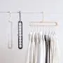 Vosarea 9 Holes Clothes Hanger Plastic Clothing Storage Racks Wardrobe Coat Hook Holder 5pcs