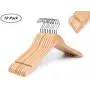 Amber Home Solid Gugertree Wooden Shirt and Dress Clothes Hangers with Chrome Hook 10 Pack (Natural) Amber Home Solid Gugertree Wooden Shirt and Dress Clothes Hangers with Chrome Hook 10 Pack (Natural)