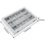 Bracelet & Jewelry Accessories Organizer Tray with Transparent Lid ~ Ample Space ~ Removable Compartment to Store Bangles, Rings, Ear rings, Necklace -See Through Accessories Storage Jewelry Box(Grey)