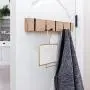 Cher9 Coat Rack,Nailless Folding Coat Hook Hallway Bedroom Door Hat Clothes Rack Hanger Kitchen Toilet Wall Brack Hook,Bamboo Color 4 Hooks