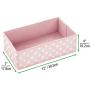 mDesign Soft Fabric Polka Dot Dresser Drawer and Closet Storage Organizer for Child/Kids Room, Nursery, Playroom - Divided Organizer Bin - Textured Print, 3 Pack - Pink/White mDesign Soft Fabric Polka Dot Dresser Drawer and Closet Storage Organizer for Child/Kids Room, Nursery, Playroom - Divided Organizer Bin - Textured Print, 3 Pack - Pink/White