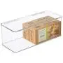 mDesign Stackable Plastic Kitchen Pantry Cabinet/Refrigerator Food Storage Container Bin Boxes with Lid - Organizer for Packets, Snacks, Produce, Pasta - BPA Free - Holds 4.7 Quarts, 4 Pack - Clear mDesign Stackable Plastic Kitchen Pantry Cabinet/Refrigerator Food Storage Container Bin Boxes with Lid - Organizer for Packets, Snacks, Produce, Pasta - BPA Free - Holds 4.7 Quarts, 4 Pack - Clear