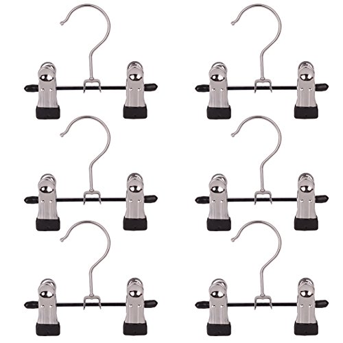 Aligle Adjustable Stainless Steel Shoe Rack Pants Folder Multi-Functional Portable travel laundry washing machine rack hooks socks clip Boot Hanger Set of 6 (6)