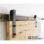 SMARTSTANDARD 6ft Heavy Duty Sturdy Sliding Barn Door Hardware Kit -Smoothly and Quietly -Easy to Install -Includes Step-by-Step Installation Instruction Fit 36" Wide Door Panel (I Shape Hanger)