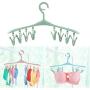 10PCS 8-Clips Underwear Socks Hangers Multi Function Clothing Drying Rack Wardrobe Storage Clothes Hanger Organizer Clothespin Random Color