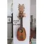 Ukulele Wall Mount Hanger, Deluxe Carved Pineapple, Plumeria, Luau Party Decor Ukulele Wall Mount Hanger, Deluxe Carved Pineapple, Plumeria, Luau Party Decor
